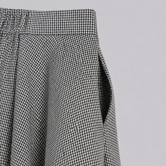 Classic Gingham A-Line Skirt
