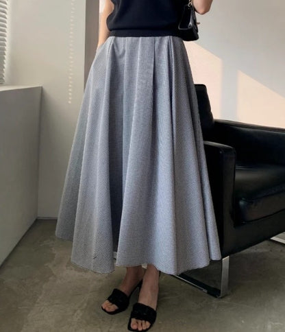 Classic Gingham A-Line Skirt
