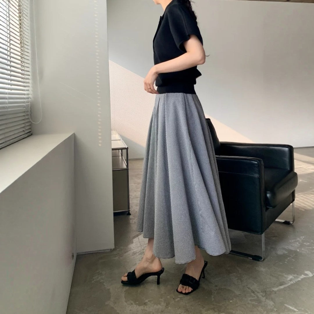 Classic Gingham A-Line Skirt