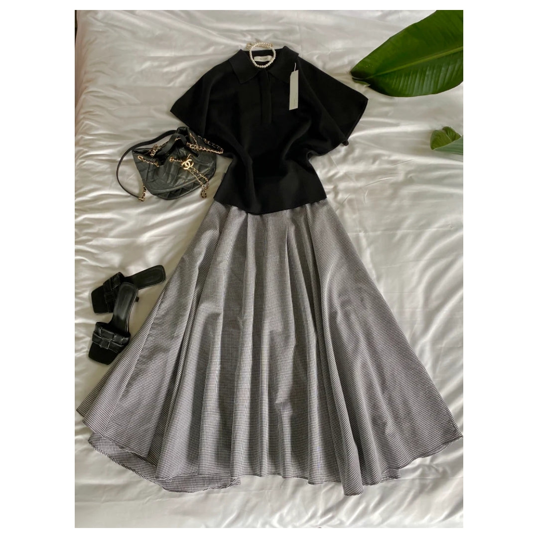 Classic Gingham A-Line Skirt