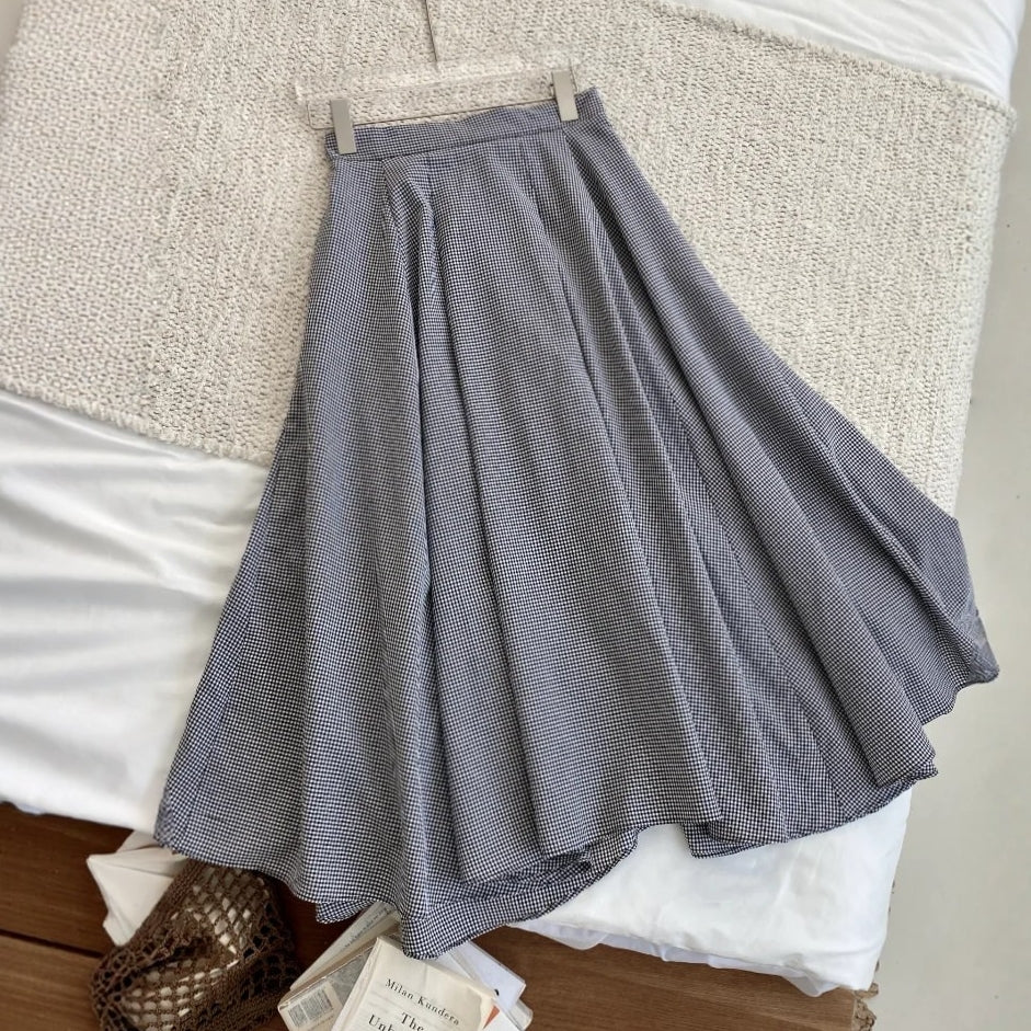 Classic Gingham A-Line Skirt