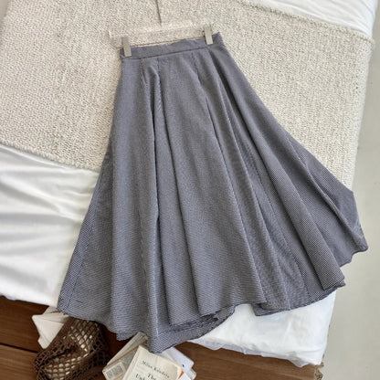 Classic Gingham A-Line Skirt