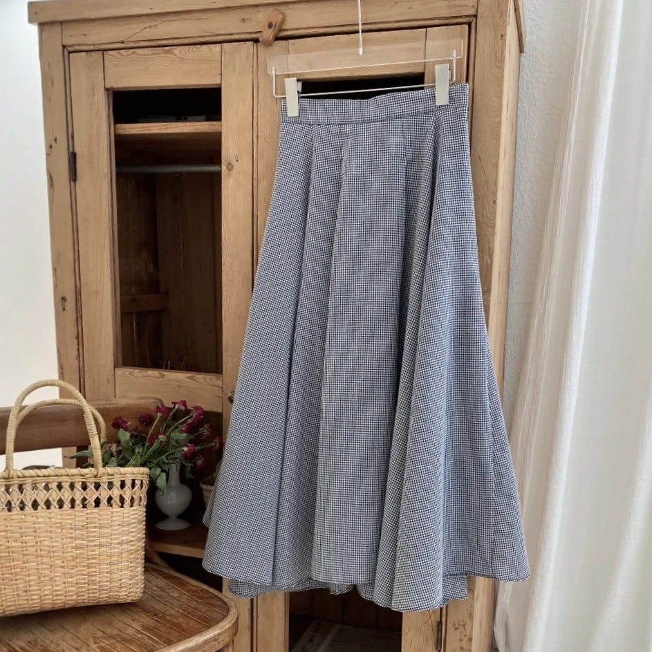 Classic Gingham A-Line Skirt