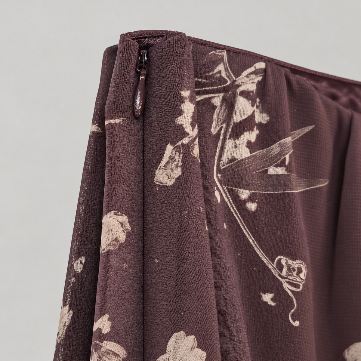 Floral Print Chiffon Midi Skirt - Women One Size