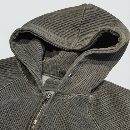 Women’s Fleece-Lined Zip-Up Setwear – Charcoal