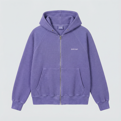 Women’s Fleece-Lined Zip-Up Setwear –  Soft Purple