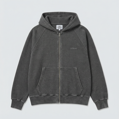 Women’s Fleece-Lined Zip-Up Setwear – Charcoal