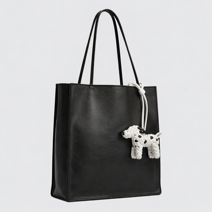 Hand-Braided Leather Dog Charm – Woven Bag Charm & Keychain