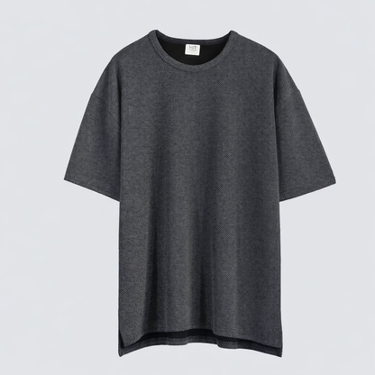 Amber Textured Relaxed Fit Short Sleeve Top  - Men One Size