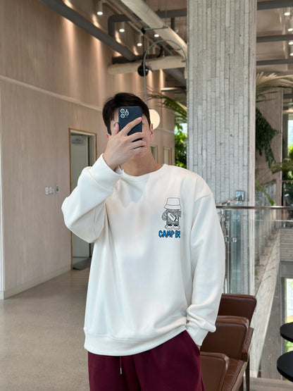 Camp Bear Graphic Sweatshirt (UNISEX / WOMEN – OVERFIT)