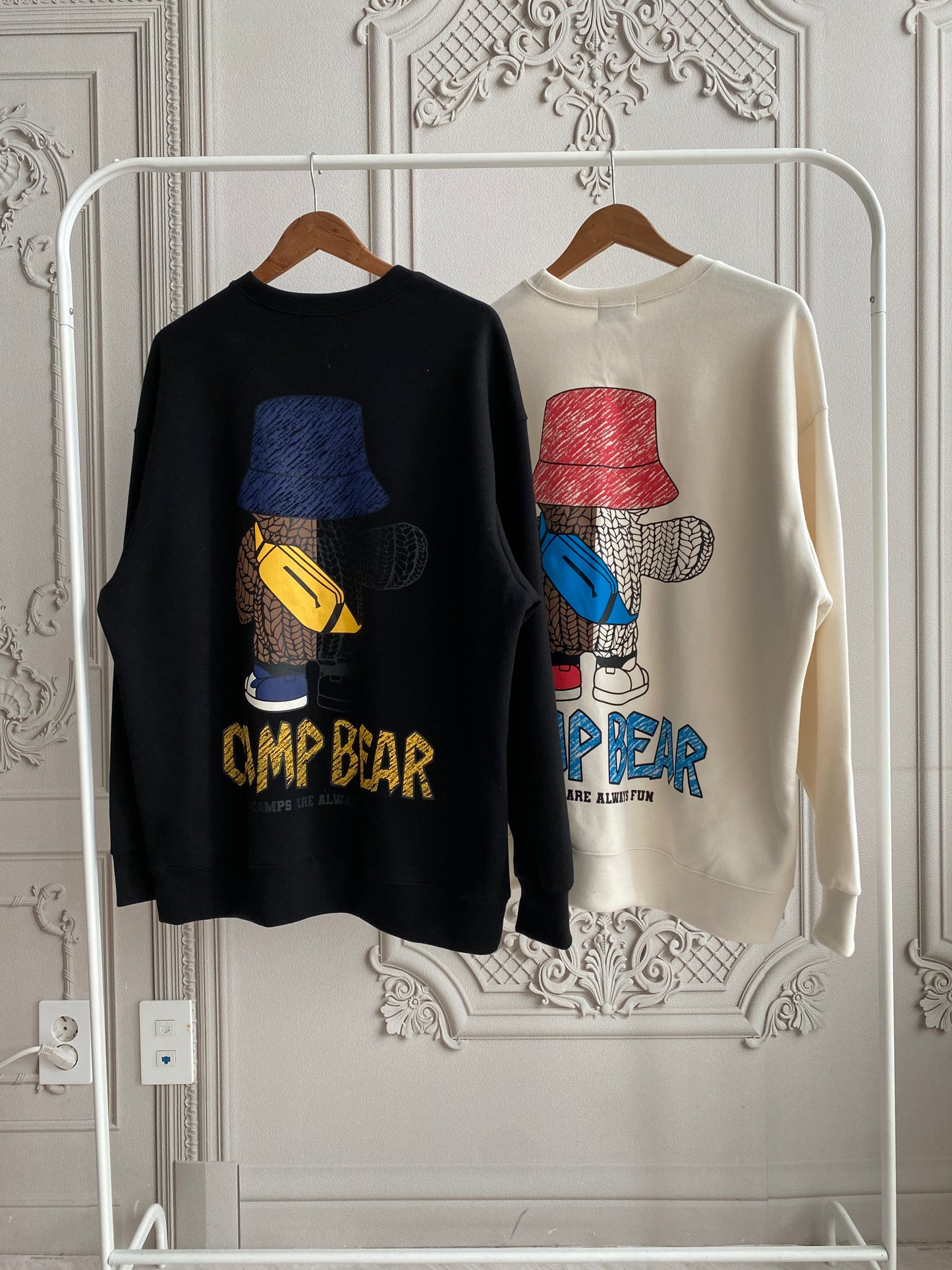 Camp Bear Graphic Sweatshirt (UNISEX / WOMEN – OVERFIT)