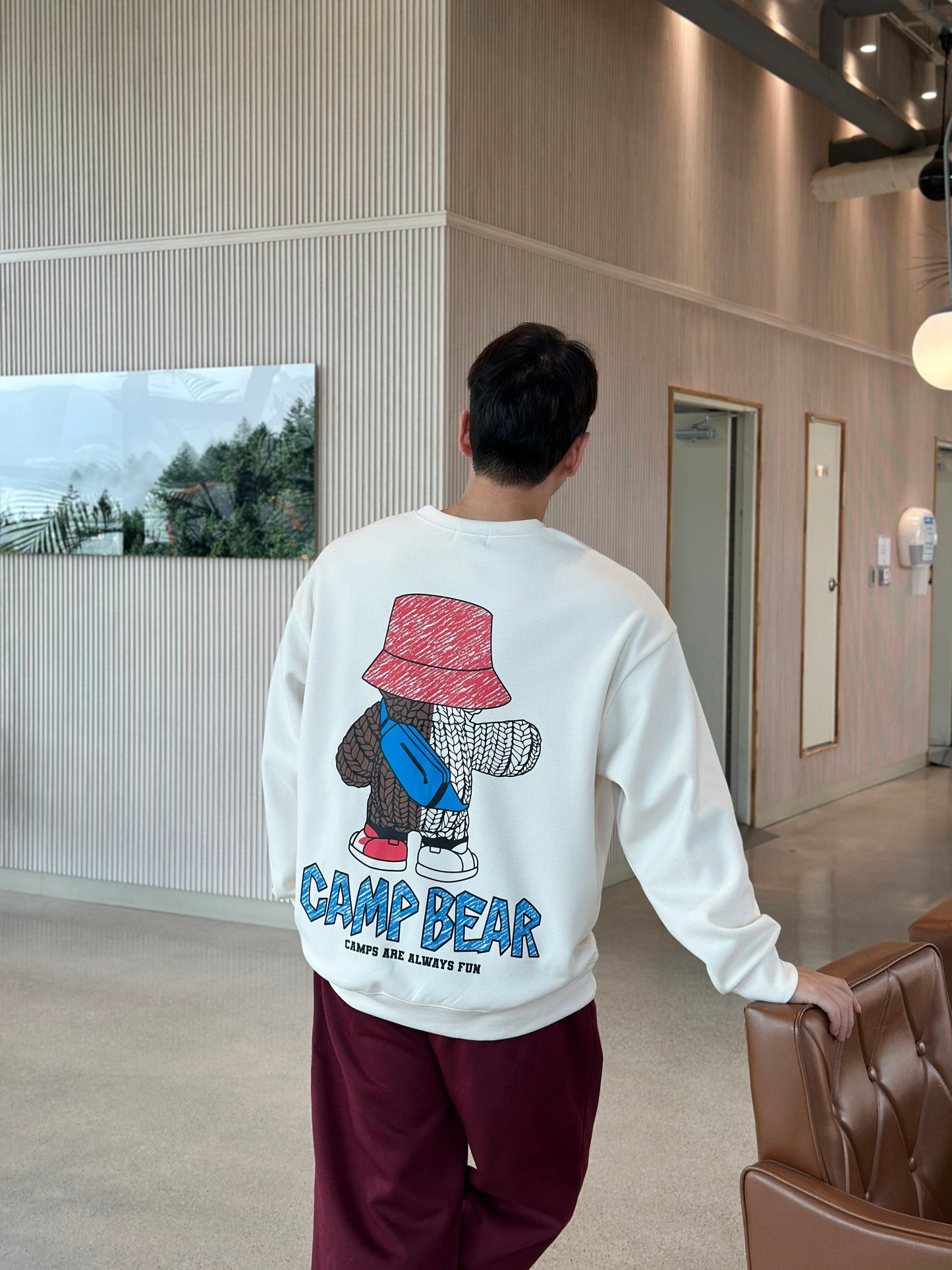 Camp Bear Graphic Sweatshirt (UNISEX / WOMEN – OVERFIT)