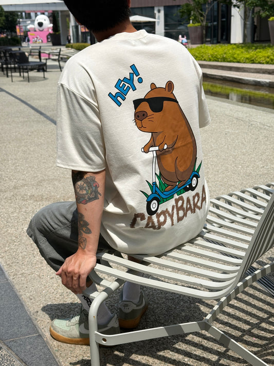 [HEY CAPYBARA] Graphic T-Shirt (UNISEX / WOMEN – OVERFIT)