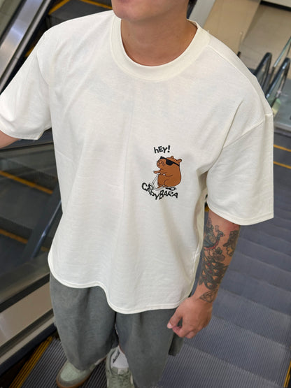 [HEY CAPYBARA] Graphic T-Shirt (UNISEX / WOMEN – OVERFIT)