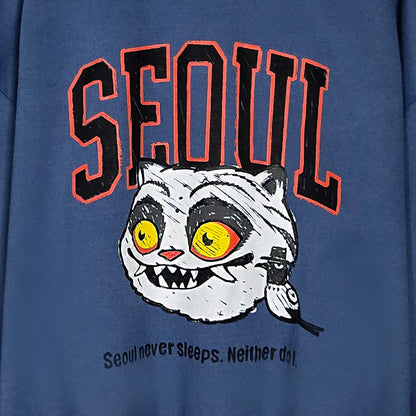Seoul HAECHI Graphic Unisex Sweatshirt   (UNISEX / WOMEN – OVERFIT)