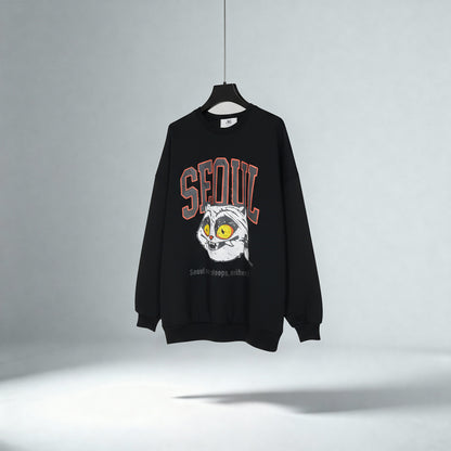 Seoul HAECHI Graphic Unisex Sweatshirt   (UNISEX / WOMEN – OVERFIT)