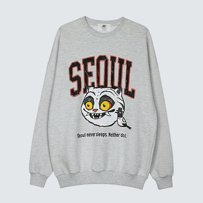 Seoul HAECHI Graphic Unisex Sweatshirt   (UNISEX / WOMEN – OVERFIT)