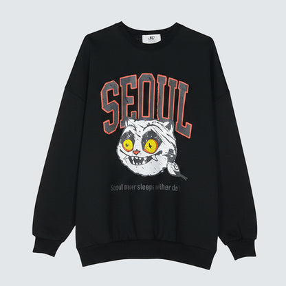 Seoul HAECHI Graphic Unisex Sweatshirt   (UNISEX / WOMEN – OVERFIT)