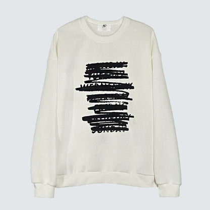 One Week Knit Sweatshirt (UNISEX / WOMEN – OVERFIT)