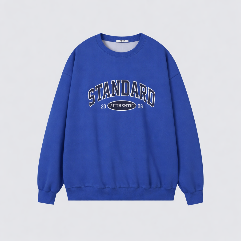 STANDARD Authentic Embroidered Logo Crewneck Sweatshirt (UNISEX / WOMEN – OVERFIT)