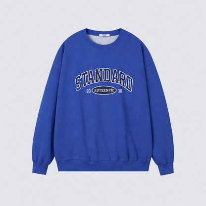 STANDARD Authentic Embroidered Logo Crewneck Sweatshirt (UNISEX / WOMEN – OVERFIT)