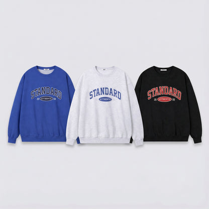 STANDARD Authentic Embroidered Logo Crewneck Sweatshirt (UNISEX / WOMEN – OVERFIT)