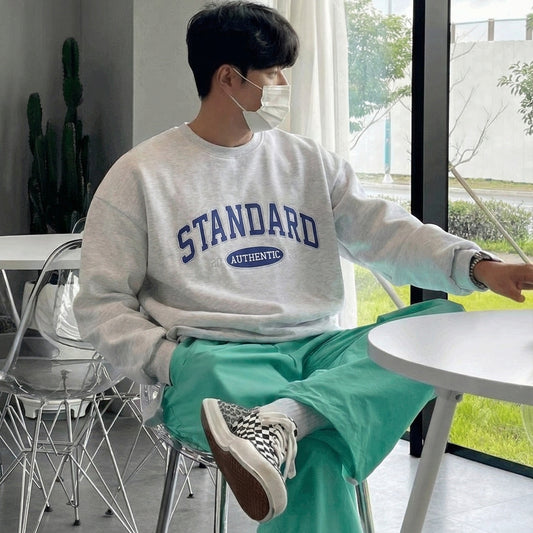 STANDARD Authentic Embroidered Logo Crewneck Sweatshirt (UNISEX / WOMEN – OVERFIT)