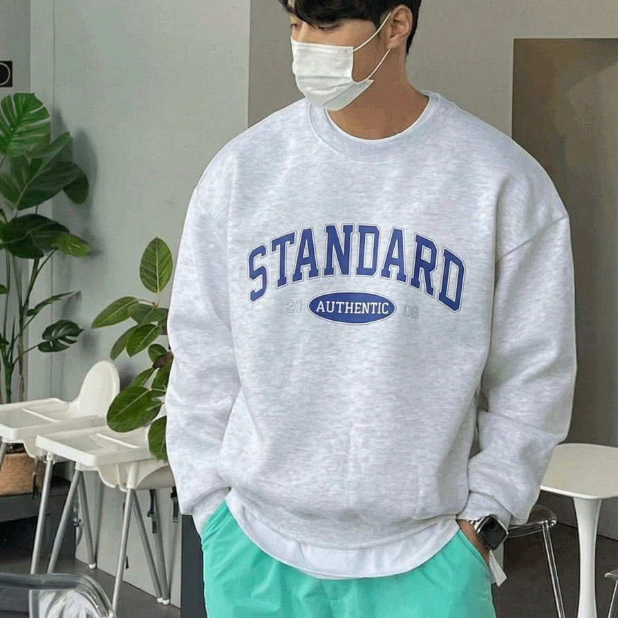 STANDARD Authentic Embroidered Logo Crewneck Sweatshirt (UNISEX / WOMEN – OVERFIT)