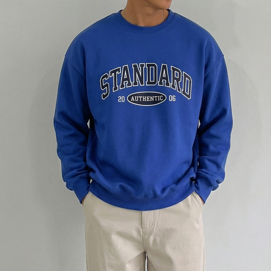 STANDARD Authentic Embroidered Logo Crewneck Sweatshirt (UNISEX / WOMEN – OVERFIT)