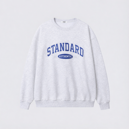 STANDARD Authentic Embroidered Logo Crewneck Sweatshirt (UNISEX / WOMEN – OVERFIT)