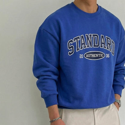 STANDARD Authentic Embroidered Logo Crewneck Sweatshirt (UNISEX / WOMEN – OVERFIT)
