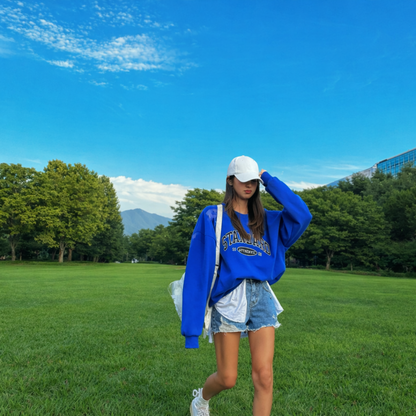 STANDARD Authentic Embroidered Logo Crewneck Sweatshirt (UNISEX / WOMEN – OVERFIT)