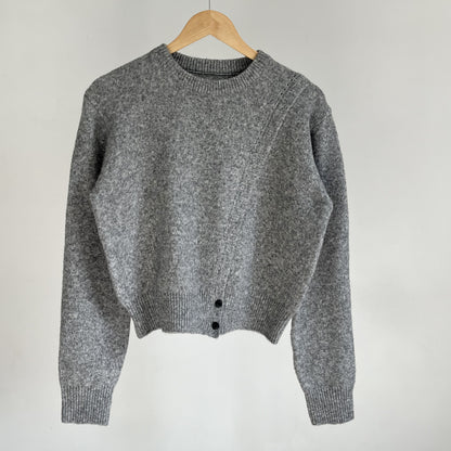 Asymmetrical Stitch Knit Sweater - Women One Size