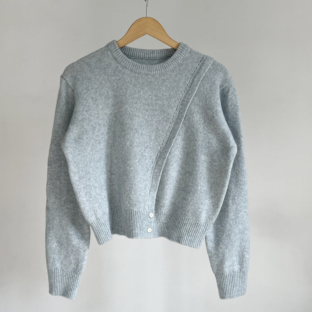 Asymmetrical Stitch Knit Sweater - Women One Size