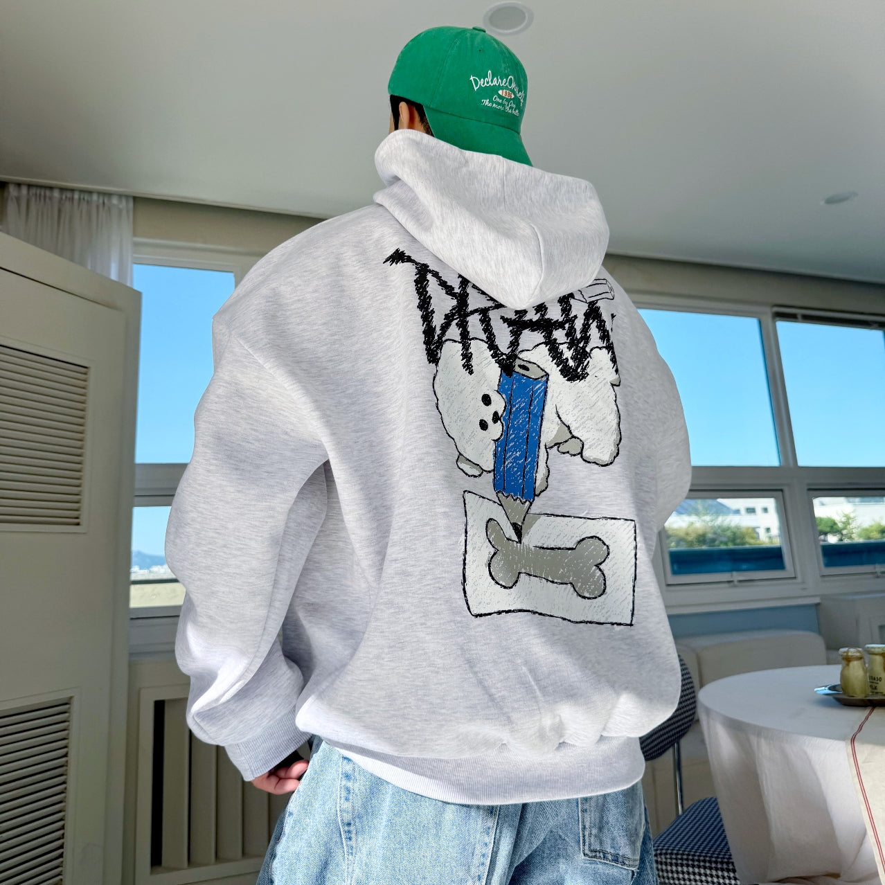 Drawing Bichon Graphic Hoodie (UNISEX / WOMEN – OVERFIT)