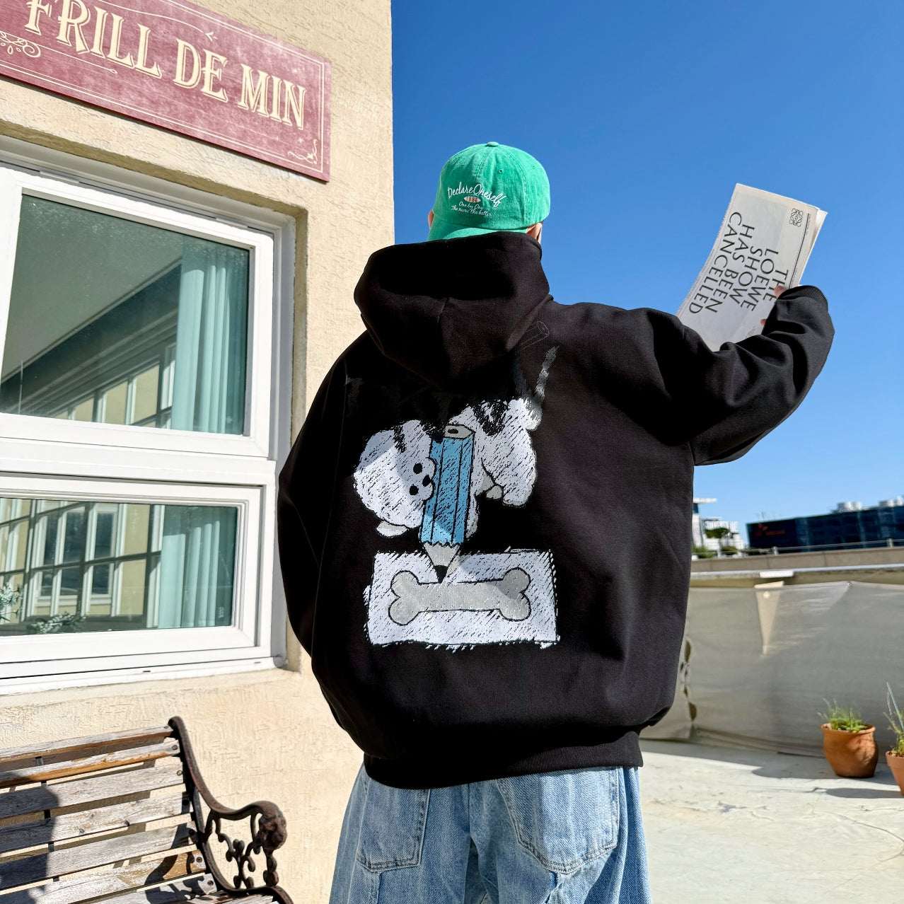 Drawing Bichon Graphic Hoodie (UNISEX / WOMEN – OVERFIT)