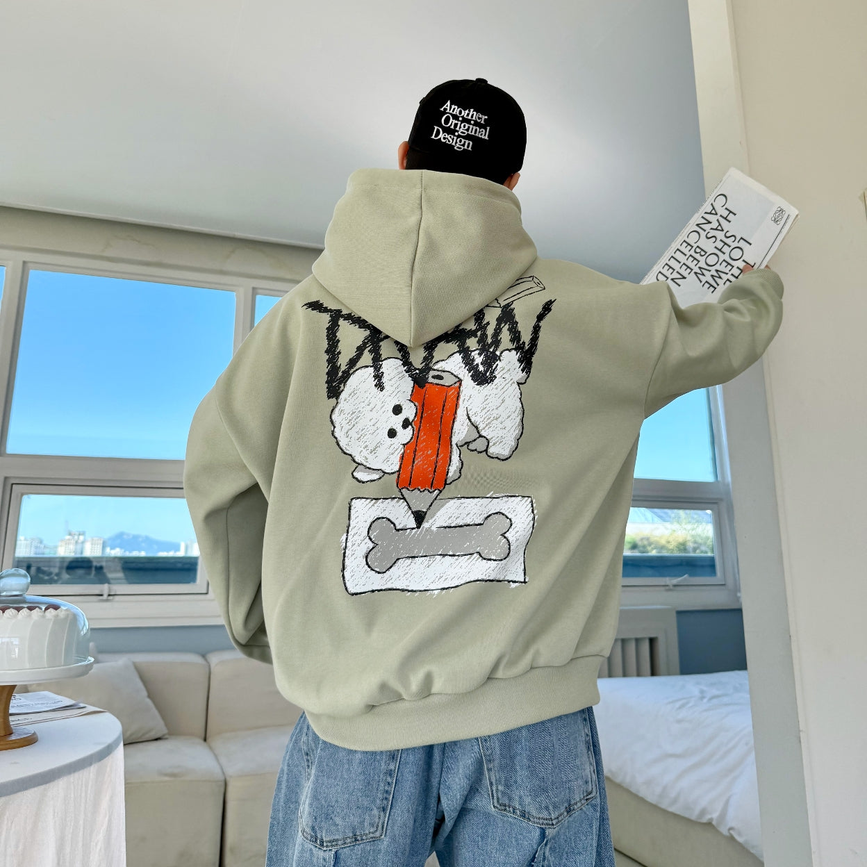 Drawing Bichon Graphic Hoodie (UNISEX / WOMEN – OVERFIT)