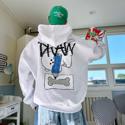 Drawing Bichon Graphic Hoodie (UNISEX / WOMEN – OVERFIT)