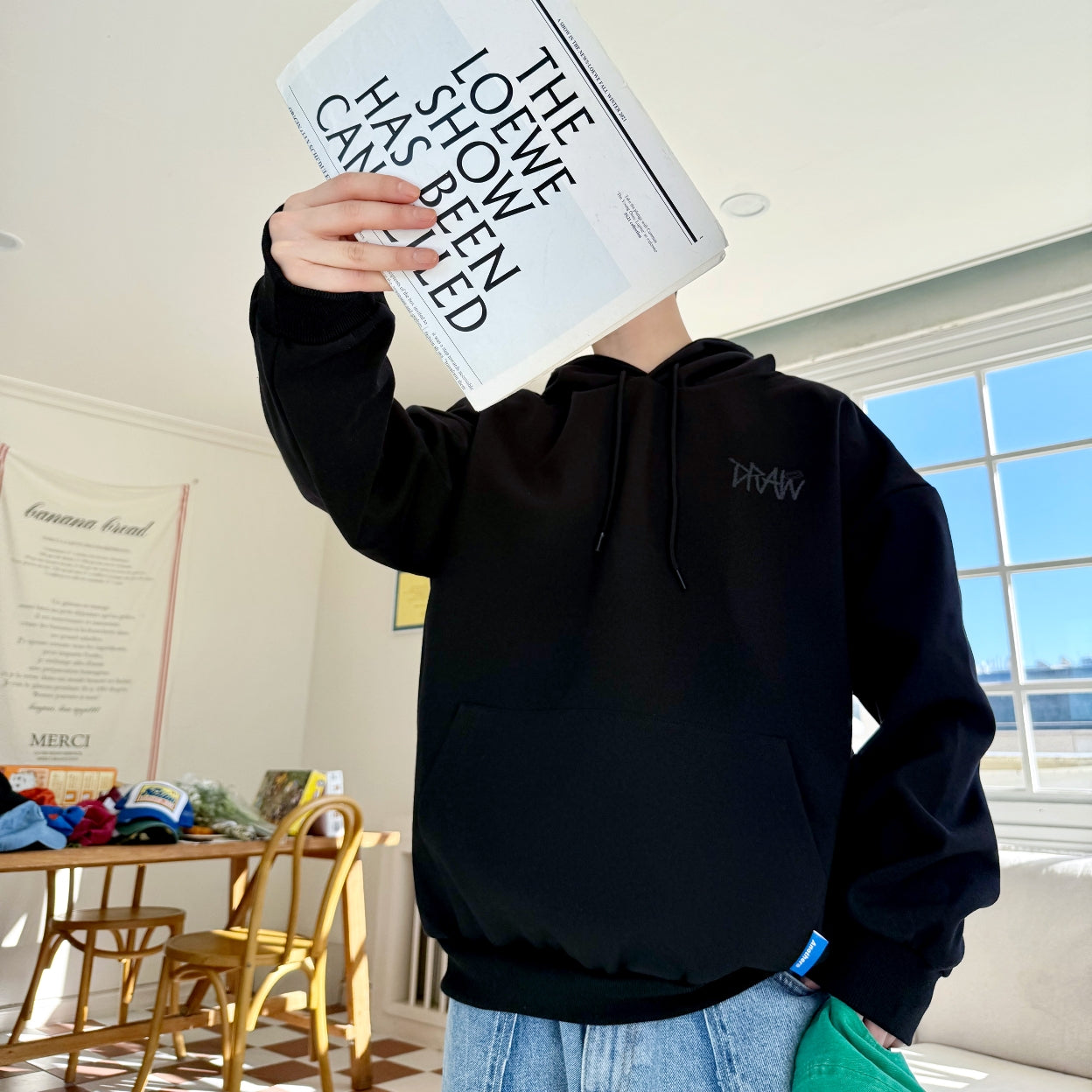 Drawing Bichon Graphic Hoodie (UNISEX / WOMEN – OVERFIT)