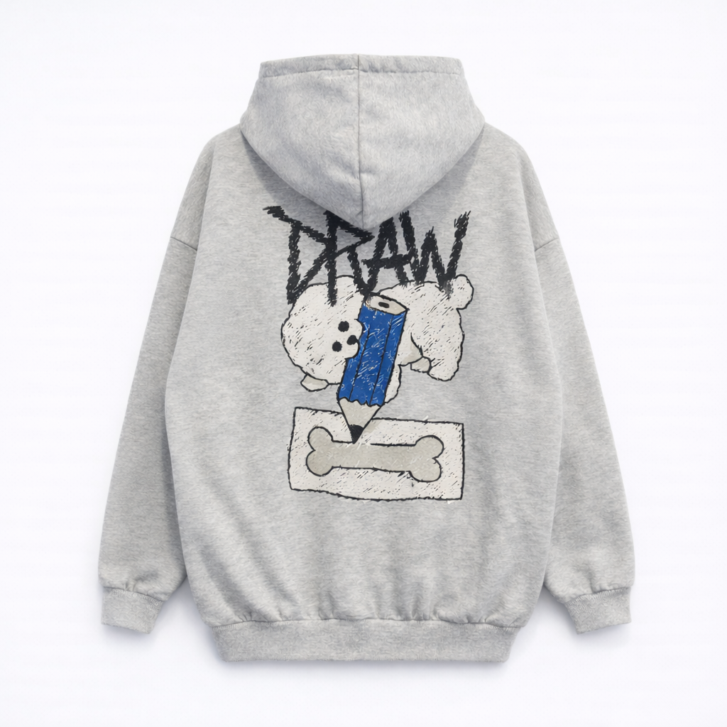Drawing Bichon Graphic Hoodie (UNISEX / WOMEN – OVERFIT)