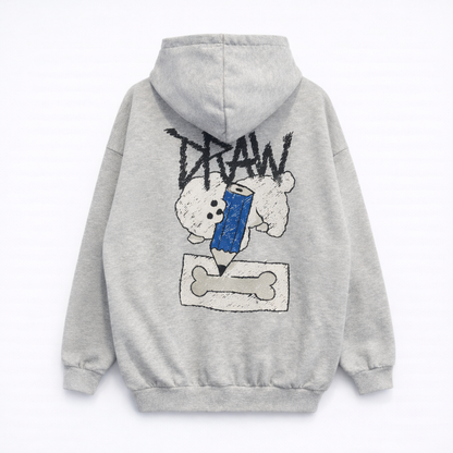 Drawing Bichon Graphic Hoodie (UNISEX / WOMEN – OVERFIT)