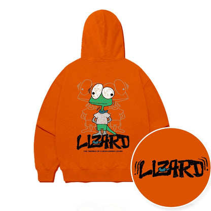 Bewildered Lizard Graphic Hoodie (UNISEX / WOMEN - OVERFIT)