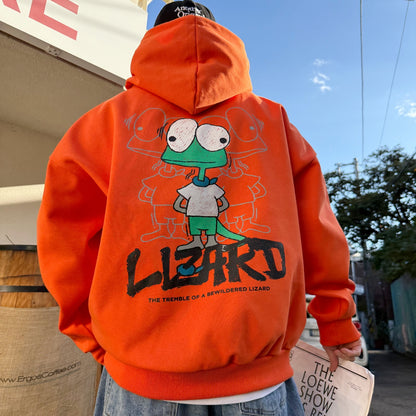 Bewildered Lizard Graphic Hoodie (UNISEX / WOMEN - OVERFIT)