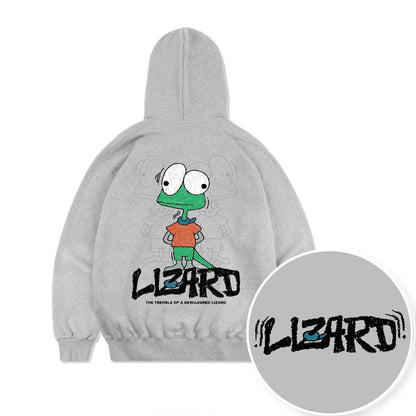 Bewildered Lizard Graphic Hoodie (UNISEX / WOMEN - OVERFIT)