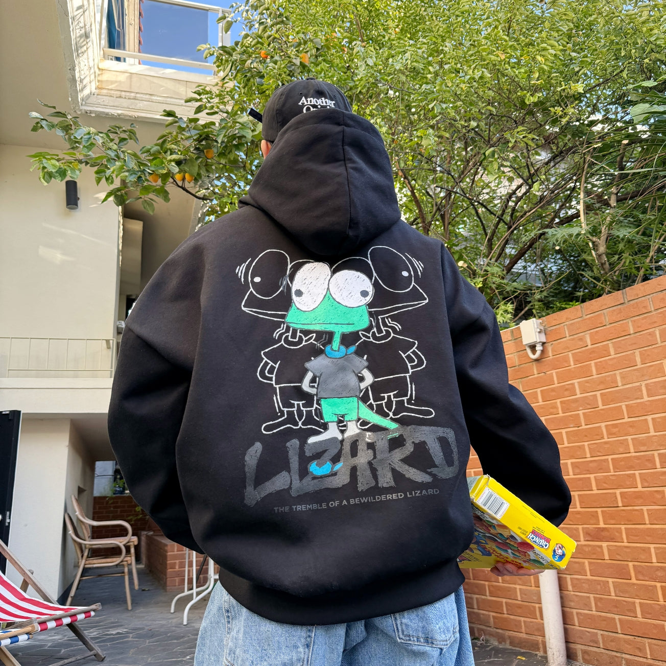 Bewildered Lizard Graphic Hoodie (UNISEX / WOMEN - OVERFIT)