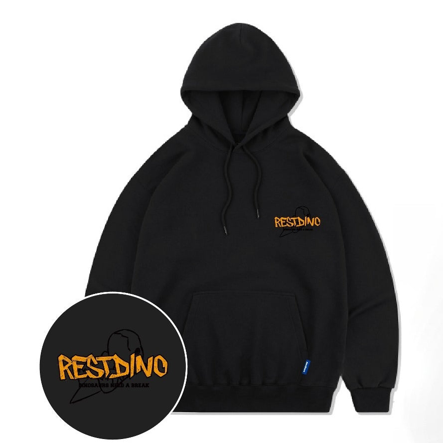 RESTING DINO Graphic Hoodie (UNISEX / WOMEN - OVERFIT)