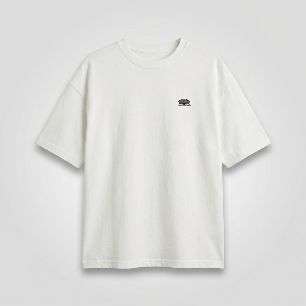 Rottweiler Mini Graphic Cotton Blend T-Shirt (UNISEX / WOMEN – OVERFIT)