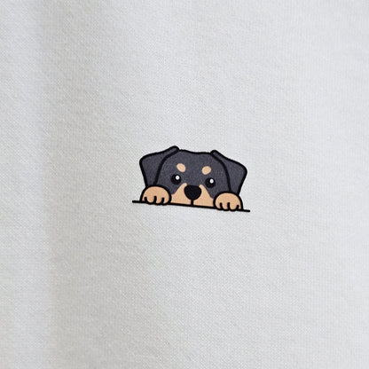 Rottweiler Mini Graphic Cotton Blend T-Shirt (UNISEX / WOMEN – OVERFIT)