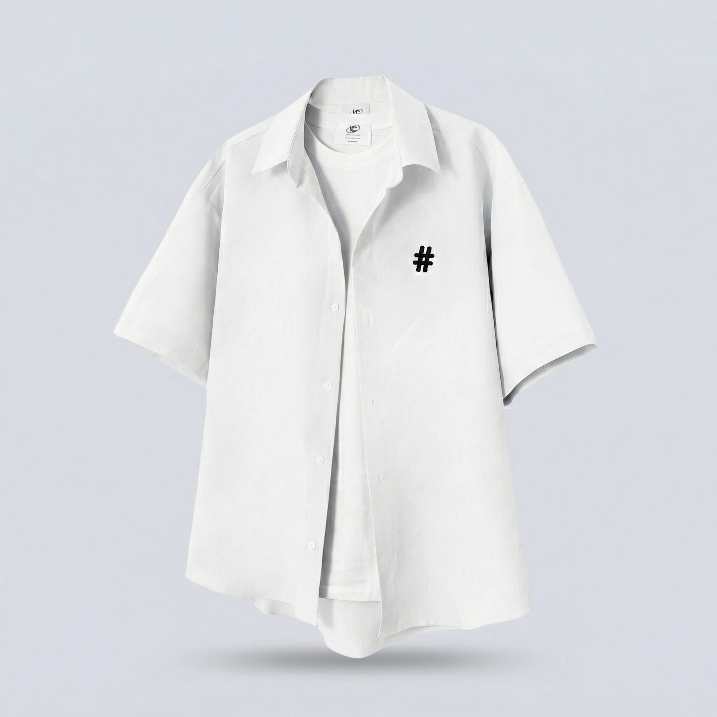 Korean Cotton Wide-Shoulder Casual Shirt – Modern Relaxed Fit