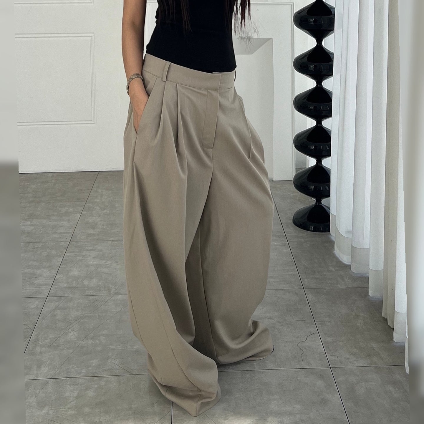 ALEX Tailored Wide Slacks – Women One Size